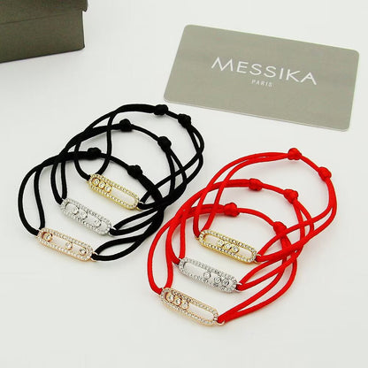 [✨ROSE💎]MK Care(s) pink cord pavé bracelet