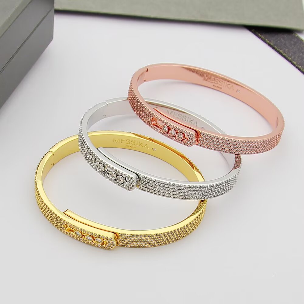 [✨ROSE💎]Move Noa Full Pavé Diamond Bangle Bracelet
