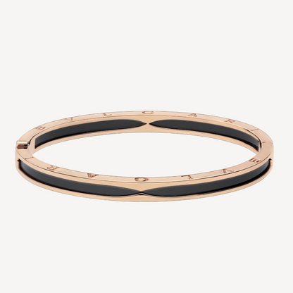 [✨ROSE💎]ZERO 1 PINK GOLD WITH BLACK CERAMIC BRACELET