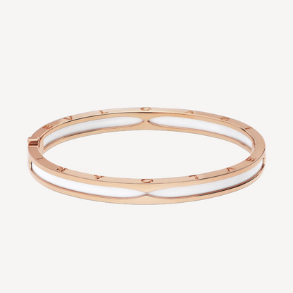 [✨ROSE💎]ZERO 1 PINK GOLD WITH WHITE CERAMIC BRACELET