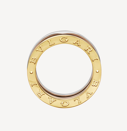 [✨ROSE💎]ZERO 1 THREE-BAND ROSE WHITE AND YELLOW RING