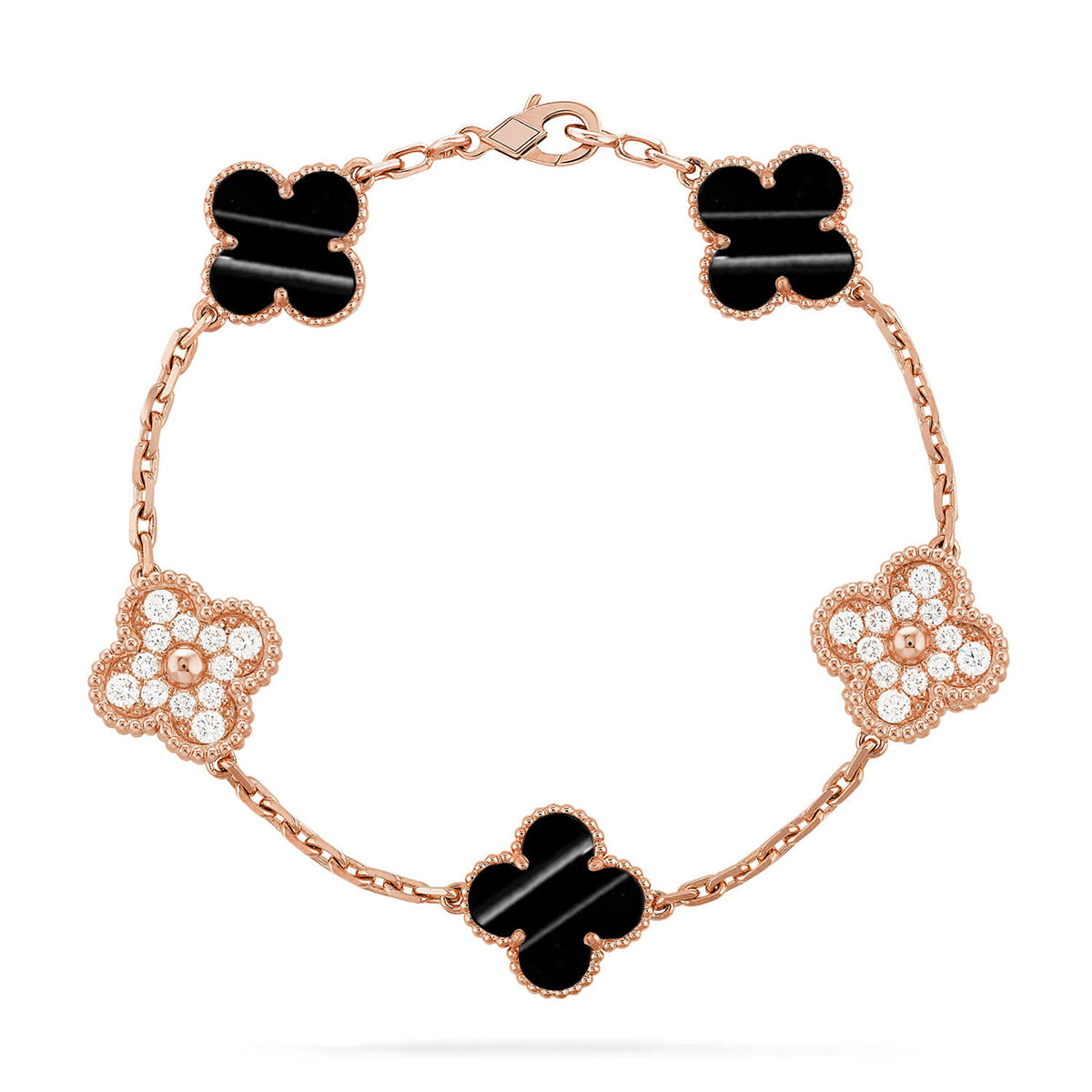 [✨ROSE💎] CLOVER 5 MOTIF PULSAR STONE BRACELET COLLECTION