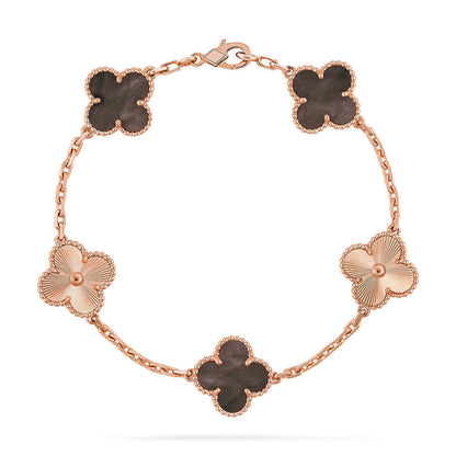 [✨ROSE💎] CLOVER 5 MOTIF GRAY MOP BRACELET COLLECTION
