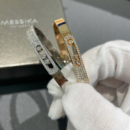 [✨ROSE💎]Move Noa Rose Gold Pavé Diamond Bangle Bracelet
