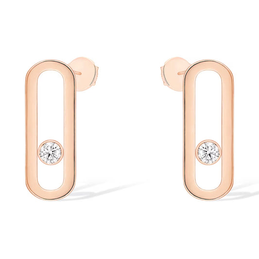 [✨ROSE💎]MOVE UNO SMALL 1 DIAMOND EARRINGS