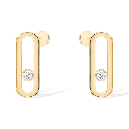 [✨ROSE💎]MOVE UNO SMALL 1 DIAMOND EARRINGS