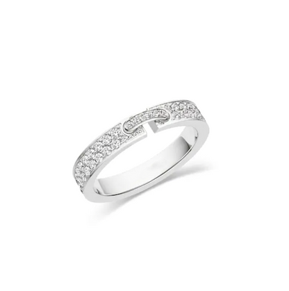 [✨ROSE💎]ALLIANCE LIENS VIDENCE PAVED DIAMOND 4MM RING