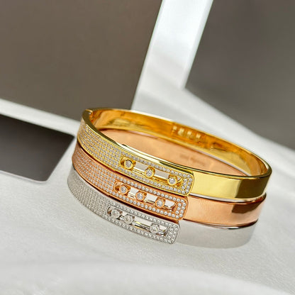 [✨ROSE💎]Move Noa Rose Gold Pavé Diamond Bangle Bracelet