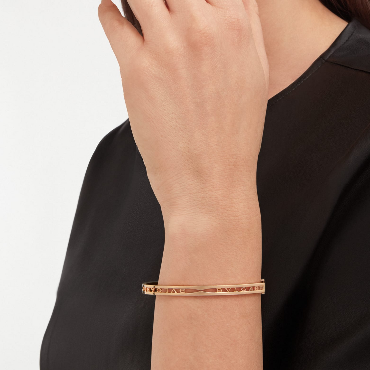 [✨ROSE💎]ZERO 1 SPIRAL LOGO PINK GOLD BRACELET