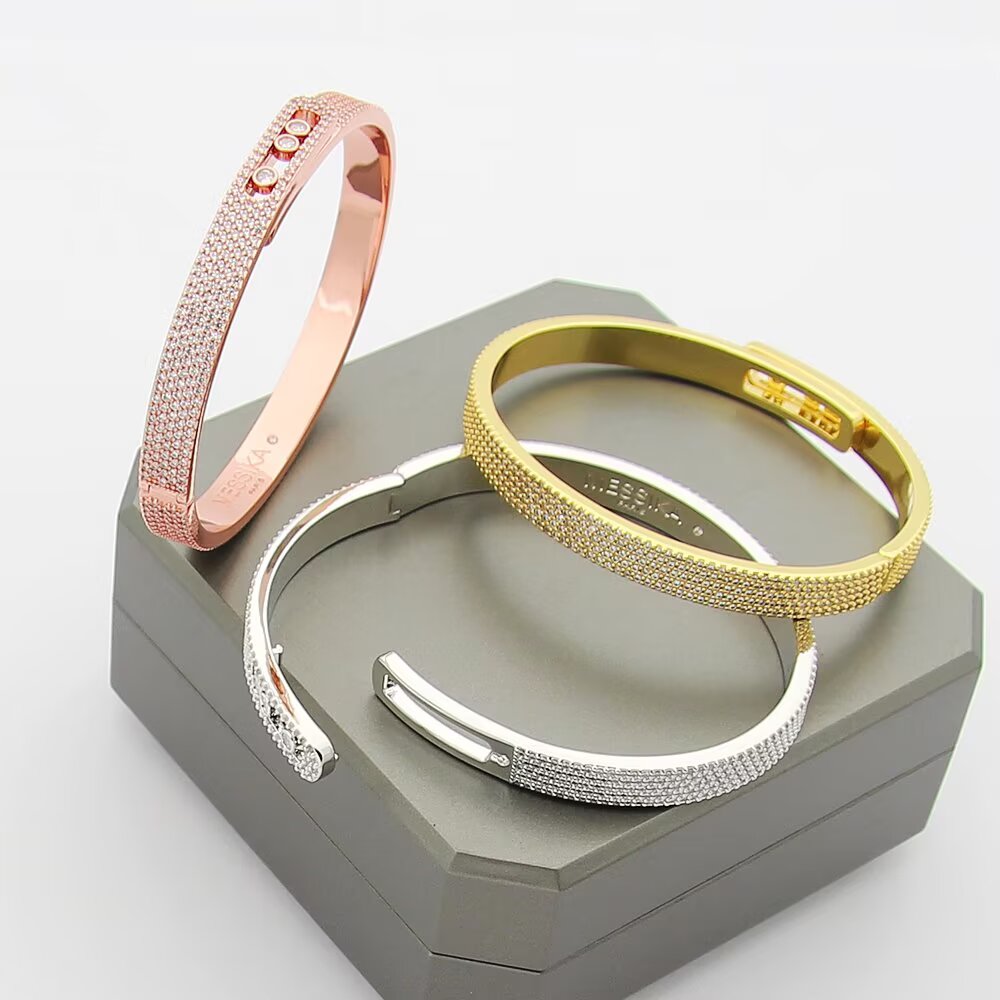 [✨ROSE💎]Move Noa Full Pavé Diamond Bangle Bracelet