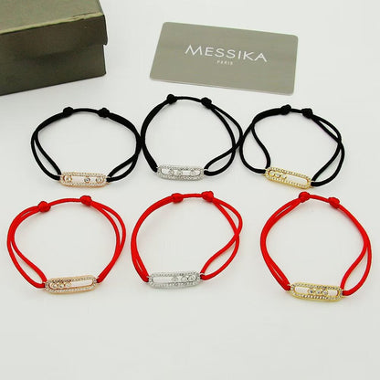 [✨ROSE💎]MK Care(s) pink cord pavé bracelet