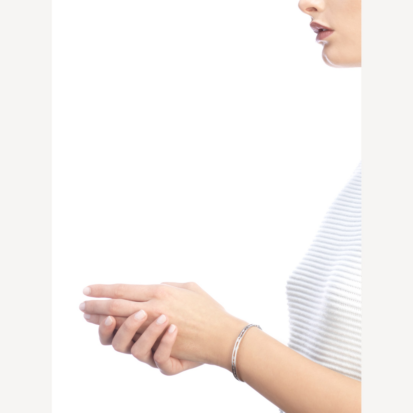 [✨ROSE💎]ZERO 1 SPIRAL LOGO SILVER BRACELET