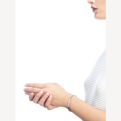 [✨ROSE💎]ZERO 1 SPIRAL LOGO SILVER BRACELET