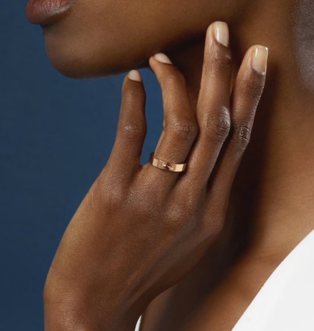 [✨ROSE💎]ALLIANCE LIENS VIDENCE 4MM RING