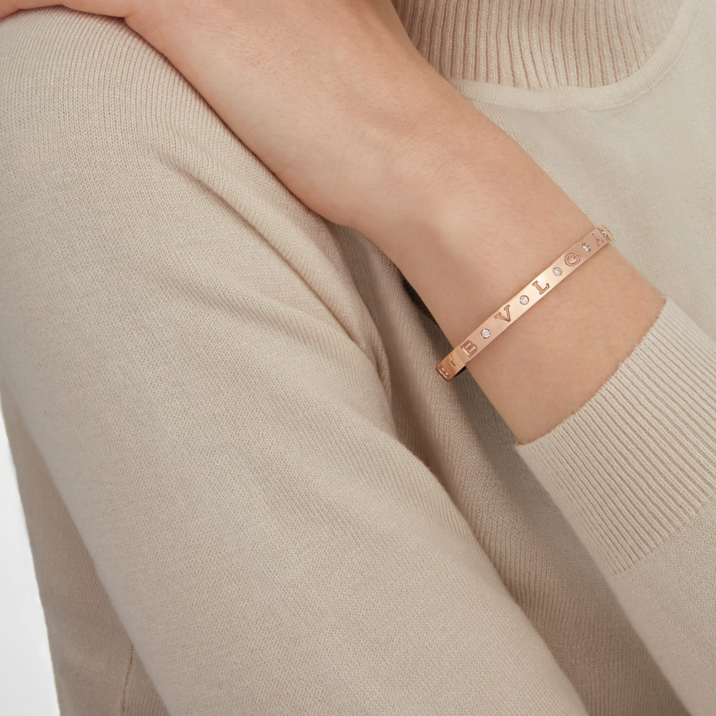 [✨ROSE💎]ZERO 1 PINK GOLD 12 DIAMONDS BRACELET