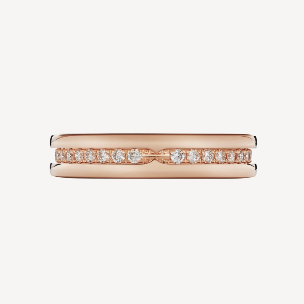 [✨ROSE💎]ZERO 1 ONE-BAND PAVED DIAMONDS ON THE SPIRAL RING