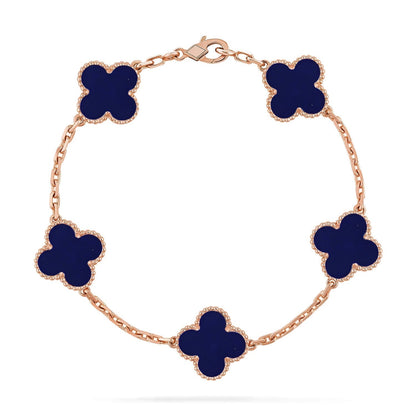 [✨ROSE💎]CLOVER 5 MOTIF LAPIS LAZULI BRACELET COLLECTION