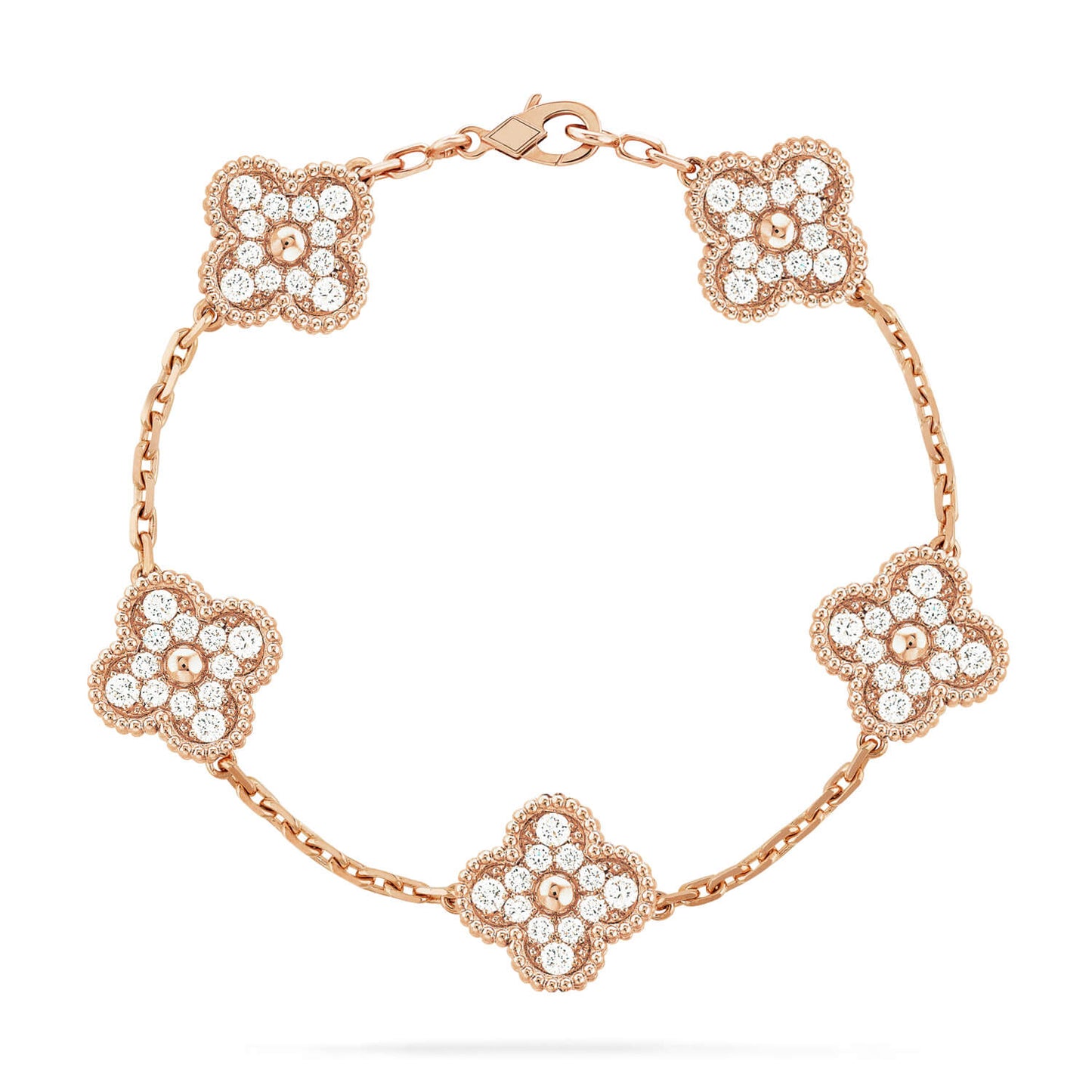 [Star  Jewelry] CLOVER 5 MOTIF FULL DIAMOND BRACELET COLLECTION