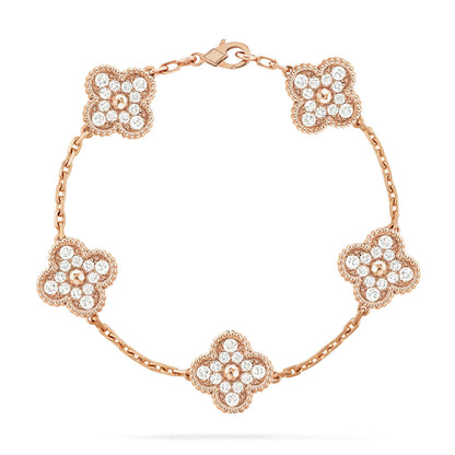 [Star  Jewelry] CLOVER 5 MOTIF FULL DIAMOND BRACELET COLLECTION