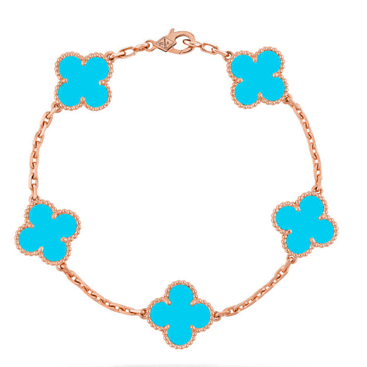 [✨ROSE💎] CLOVER 5 MOTIF TURQUOISE BRACELET COLLECTION