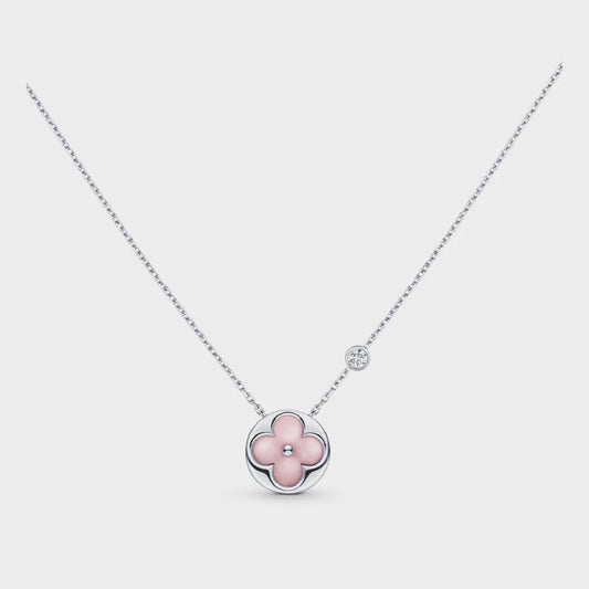 [✨ROSE💎]SUN MOTIF PINK MOP SILVER BRACELET