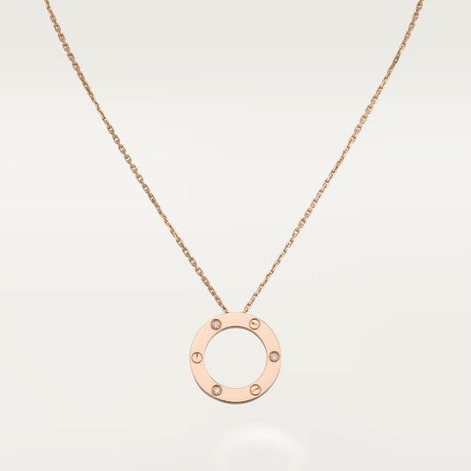 [✨ROSE💎]LOVE NECKLACE 16MM 3 DIAMONDS