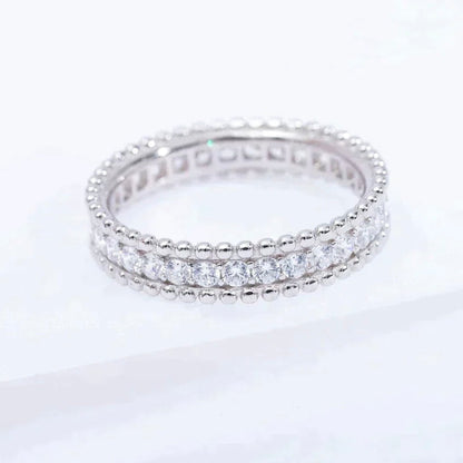 [✨ROSE💎]PERLEE DIAMOND SILVER RING