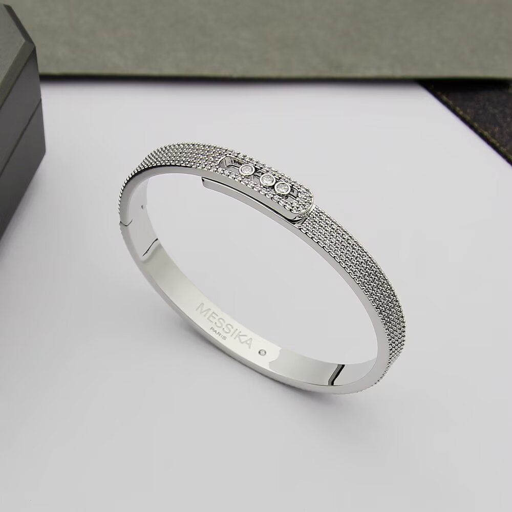 [✨ROSE💎]Move Noa Full Pavé Diamond Bangle Bracelet