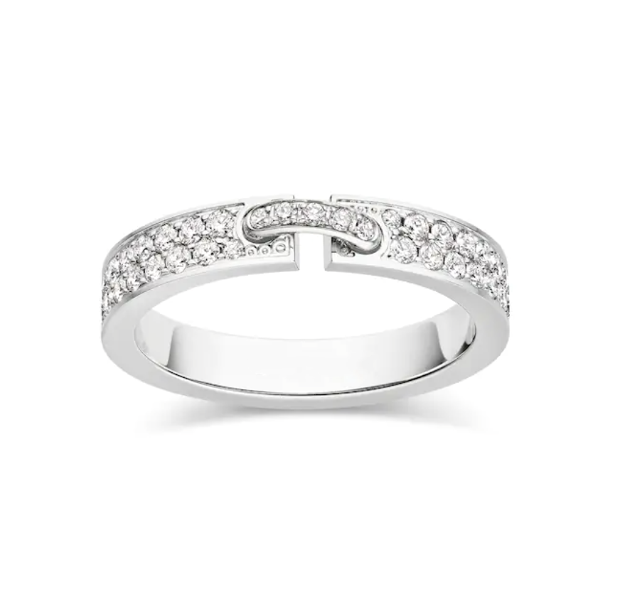 [✨ROSE💎]ALLIANCE LIENS VIDENCE PAVED DIAMOND 4MM RING