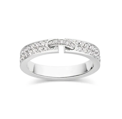 [✨ROSE💎]ALLIANCE LIENS VIDENCE PAVED DIAMOND 4MM RING
