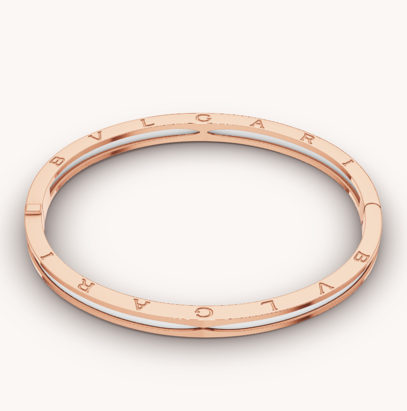 [✨ROSE💎]ZERO 1 PINK GOLD WITH WHITE CERAMIC BRACELET
