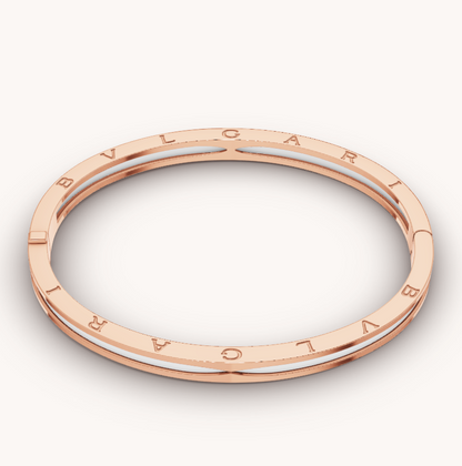 [✨ROSE💎]ZERO 1 PINK GOLD WITH WHITE CERAMIC BRACELET
