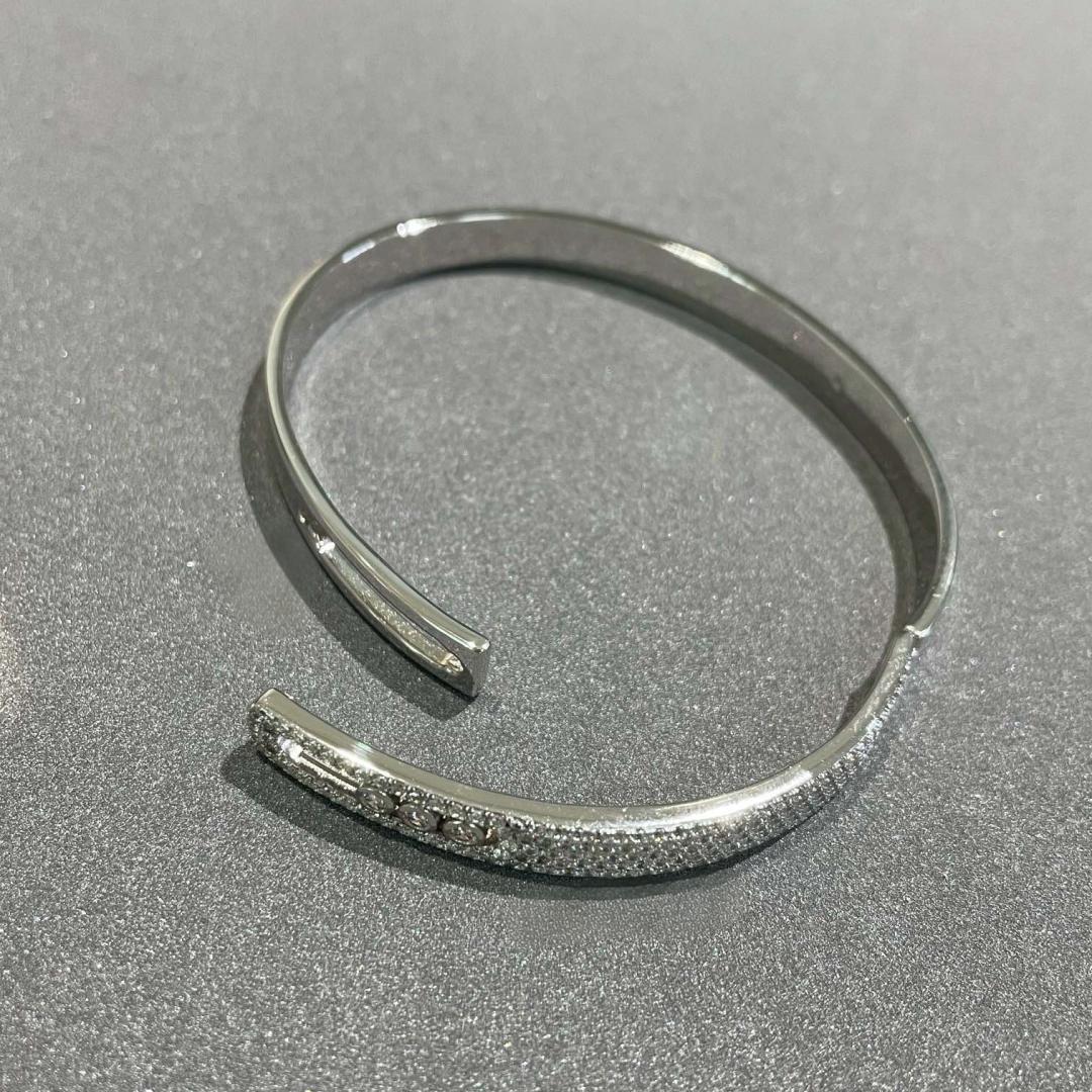 [✨ROSE💎]Move Noa Rose Gold Pavé Diamond Bangle Bracelet