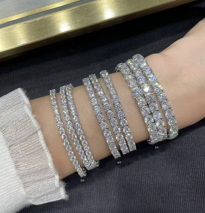 [✨ROSE💎]TENNIS BRACELET WITH FULL DIAMOND SETTING