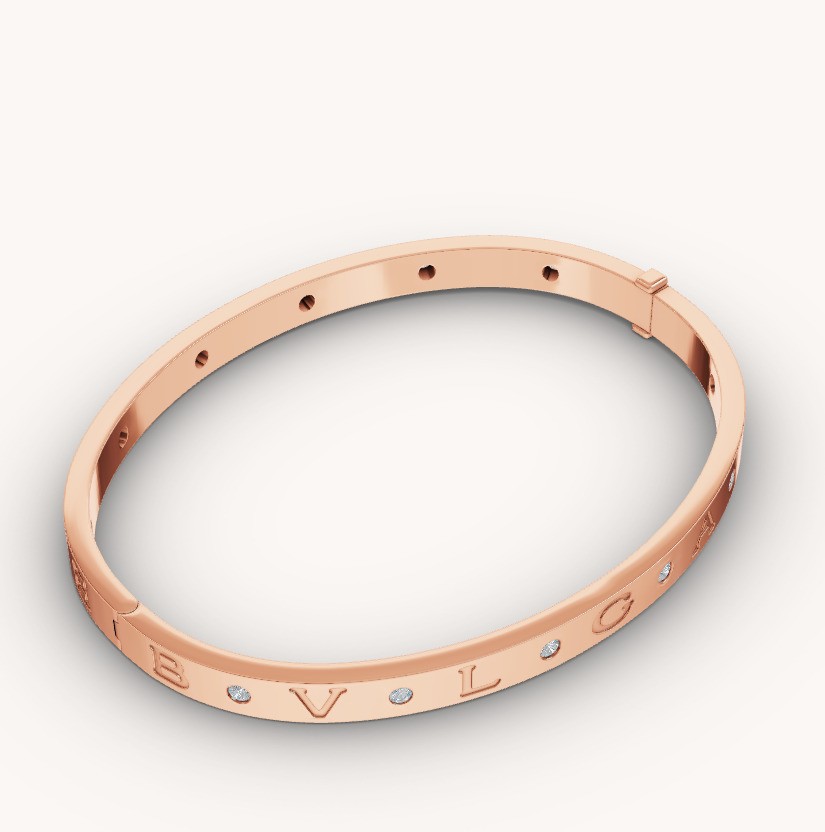 [✨ROSE💎]ZERO 1 PINK GOLD 12 DIAMONDS BRACELET