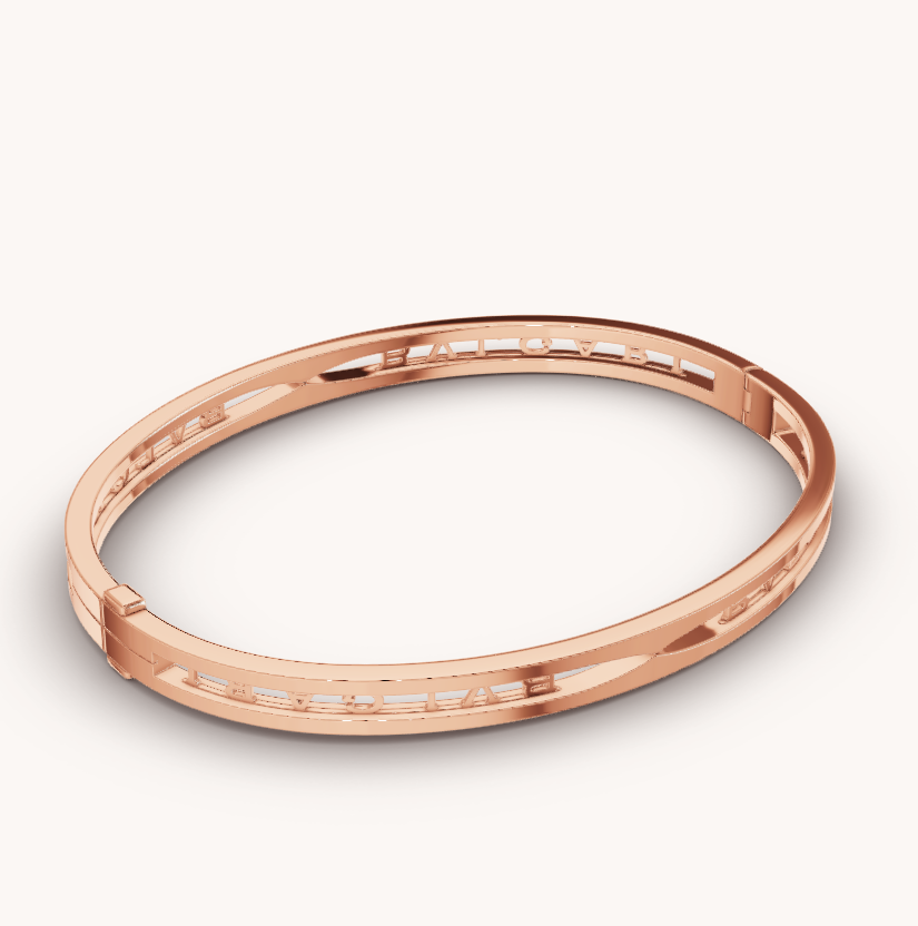 [✨ROSE💎]ZERO 1 SPIRAL LOGO PINK GOLD BRACELET