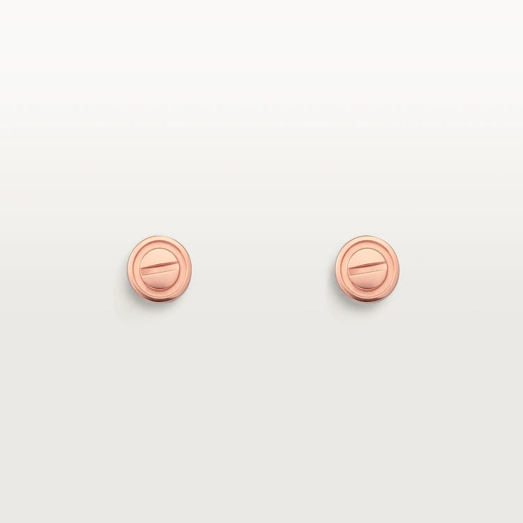 [✨ROSE💎]LOVE EARRINGS PINK GOLD 10MM