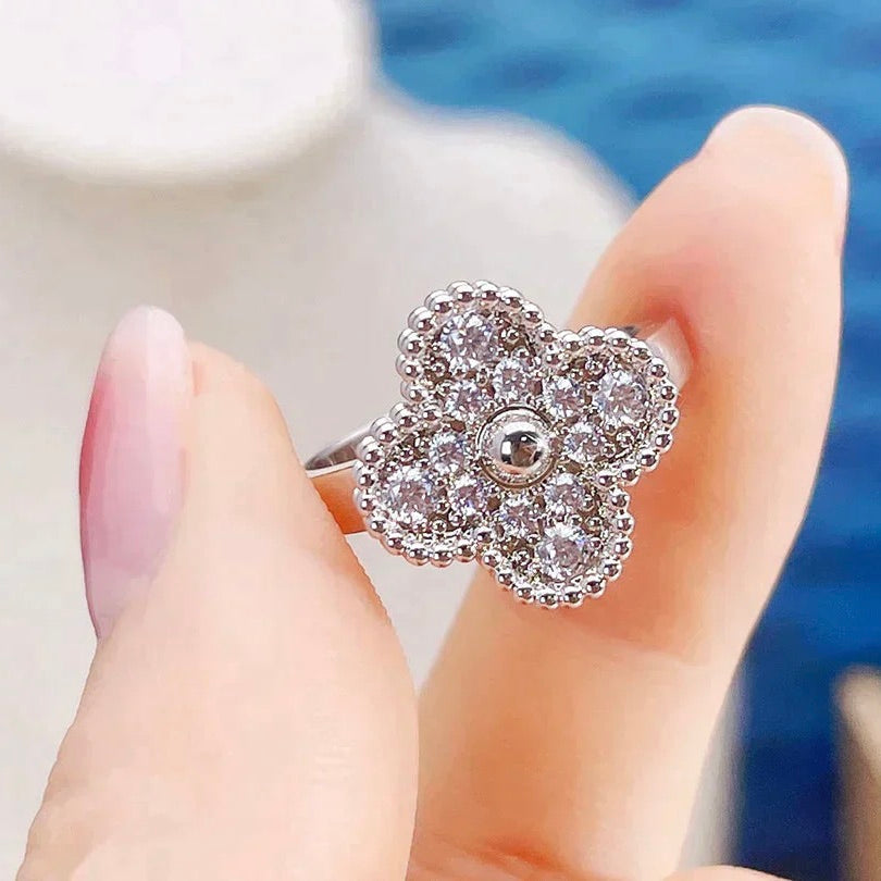 [✨ROSE💎]CLOVER DIAMOND RING