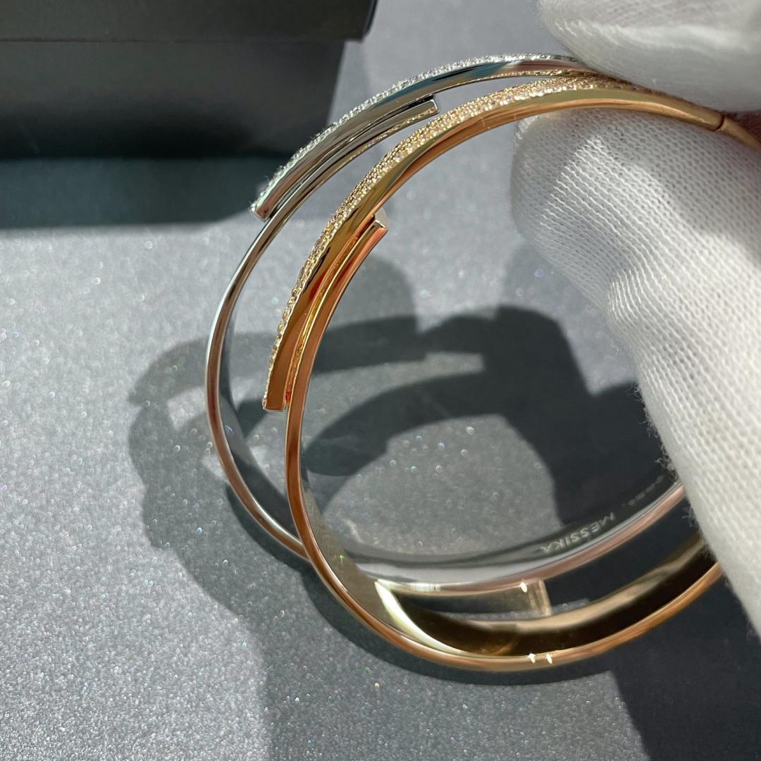 [✨ROSE💎]Move Noa Rose Gold Pavé Diamond Bangle Bracelet