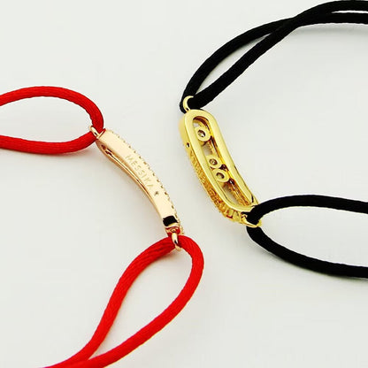 [✨ROSE💎]MK Care(s) pink cord pavé bracelet