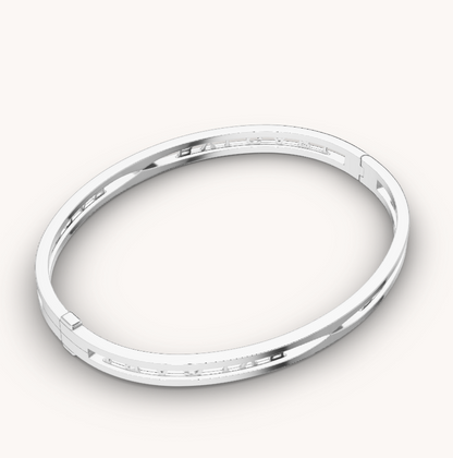 [✨ROSE💎]ZERO 1 SPIRAL LOGO SILVER BRACELET