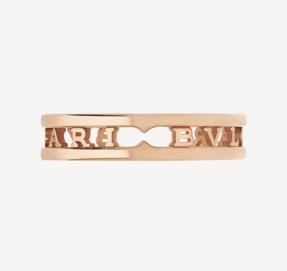 [✨ROSE💎]ZERO 1 ONE-BAND WITH OPENWORK LOGO SPIRAL RING
