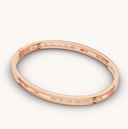 [✨ROSE💎]ZERO 1 SPIRAL LOGO PINK GOLD BRACELET