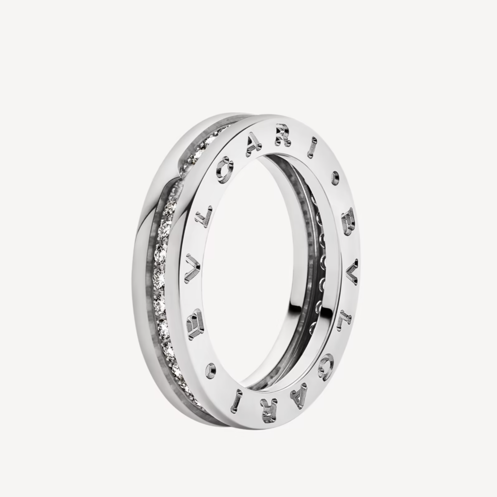 [✨ROSE💎]ZERO 1 ONE-BAND PAVED DIAMONDS ON THE SPIRAL RING