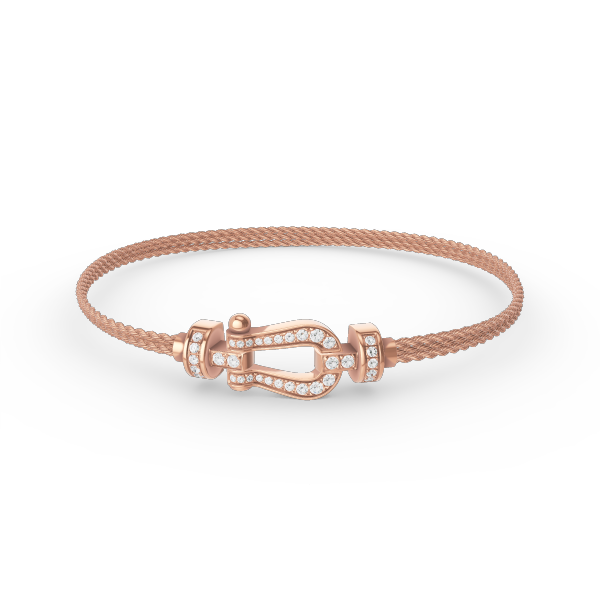 [✨ROSE💎]FORCE SMALL HORSESHOE  DIAMOND CHAIN ROPE BRACELET