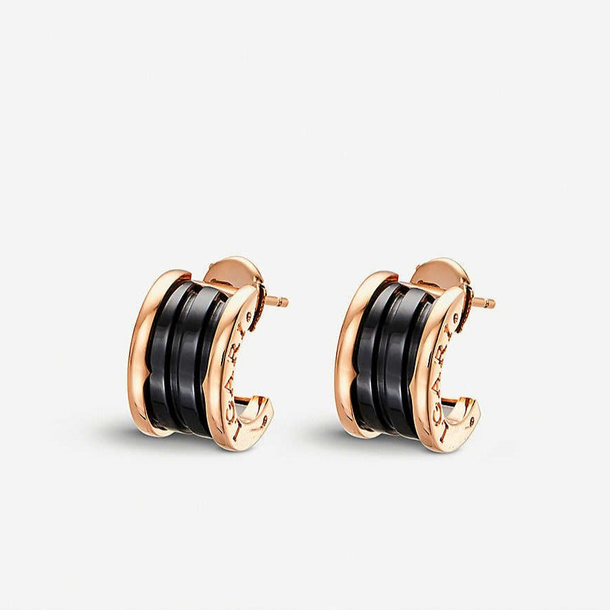 [✨ROSE💎]ZERO 1 PINK GOLD CERAMIC EARRINGS