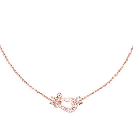 [✨ROSE💎]FORCE 10 PINK GOLD DIAMOND NECKLACE