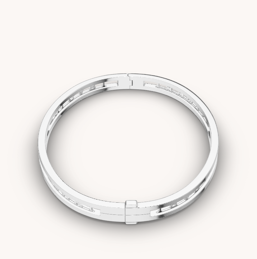 [✨ROSE💎]ZERO 1 SPIRAL LOGO SILVER BRACELET