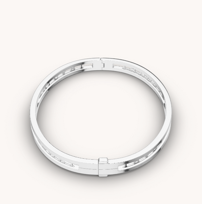 [✨ROSE💎]ZERO 1 SPIRAL LOGO SILVER BRACELET