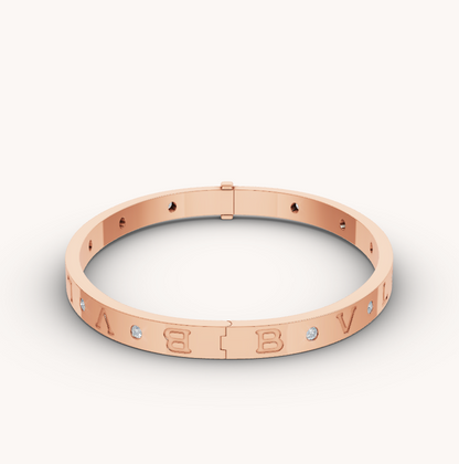 [✨ROSE💎]ZERO 1 PINK GOLD 12 DIAMONDS BRACELET